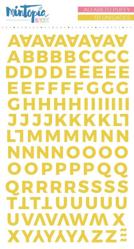 alfabeto puffy basic amarillo