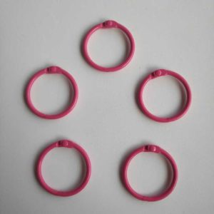 Set de anillas para encuadernar rosa