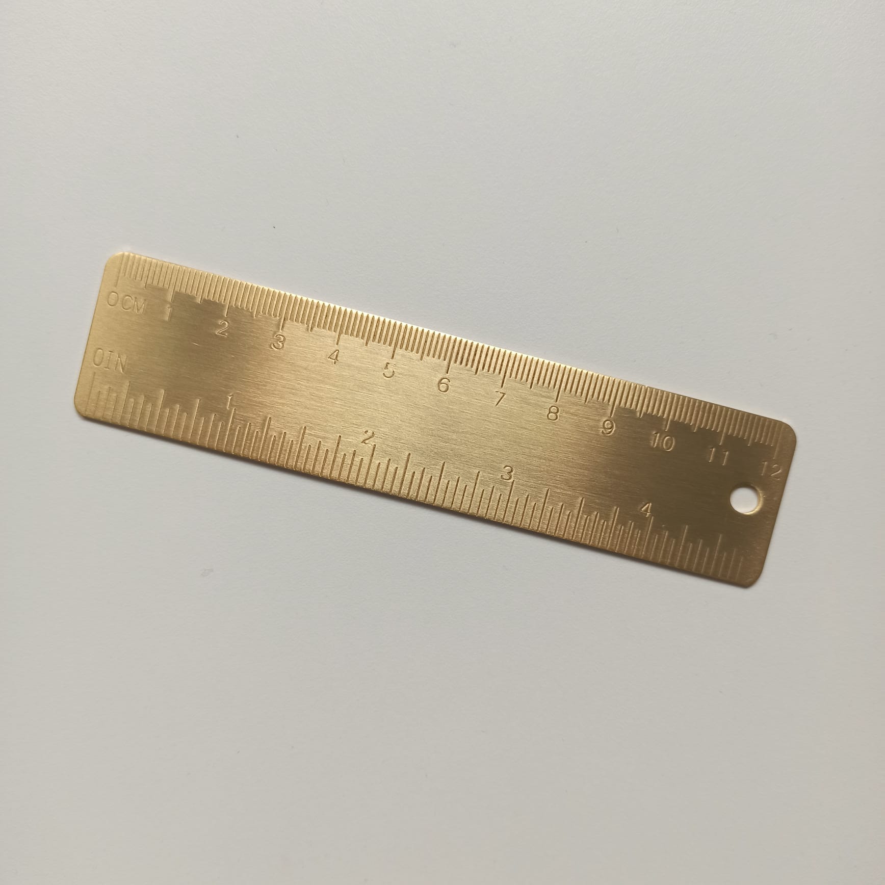 6cm Length Thickness Mini Brass Ruler Pendants Gift Office School Supplies