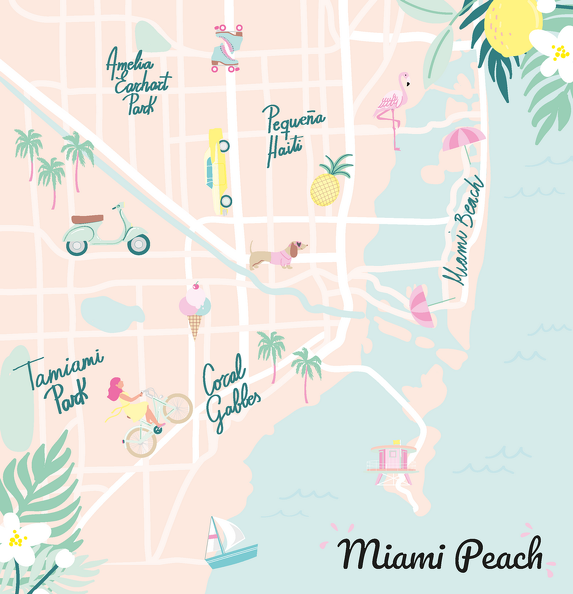 Stack Papeles Miami Peach TheMintFeather