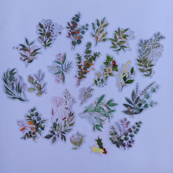 Pegatinas Vintage Flores Verde