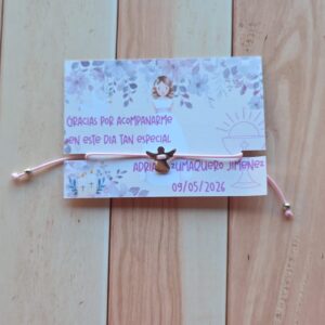 Pulsera angelito rosa comunion
